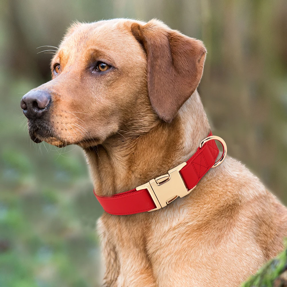 Мягкий мягкий кожаный ошейник для собак регулируемые ошейники ожерелье щенков