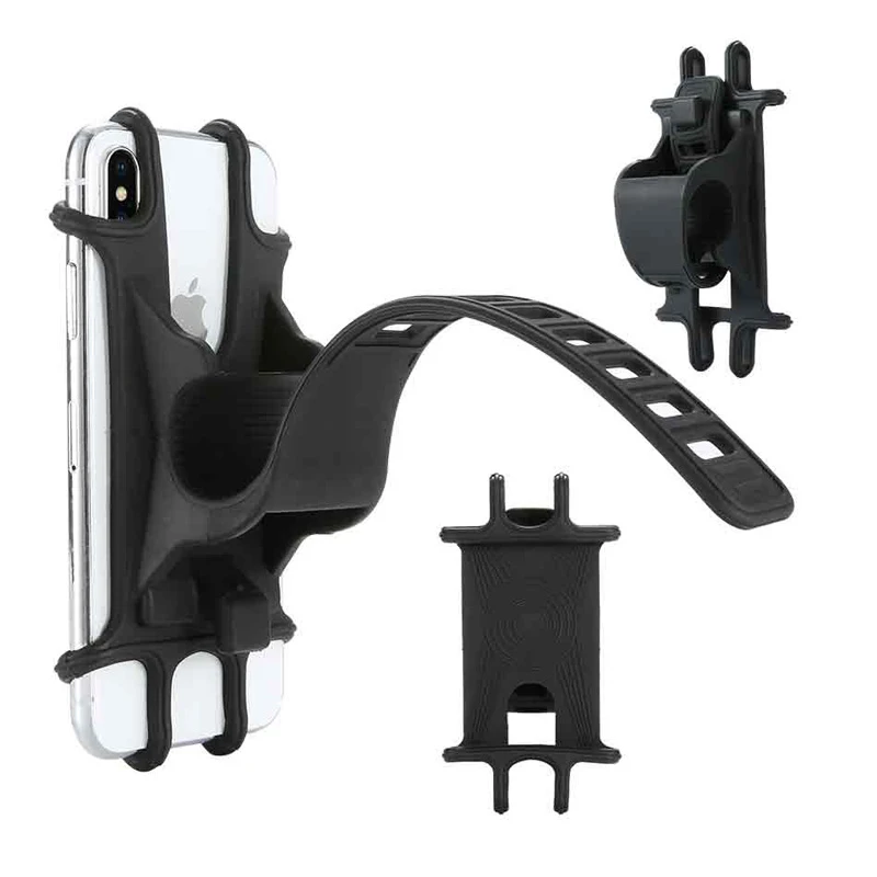 

High Quality Silicone Bicycle Phone Holder for IPhone Universal Motorcycle Bike Stand GPS Bracket for 4.0-6.5inch Mobile Phone