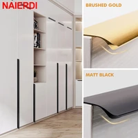 naierdi gold black hidden handles long kitchen cabinet pulls silver drawer pulls aluminum alloy furniture handles cupboard knob