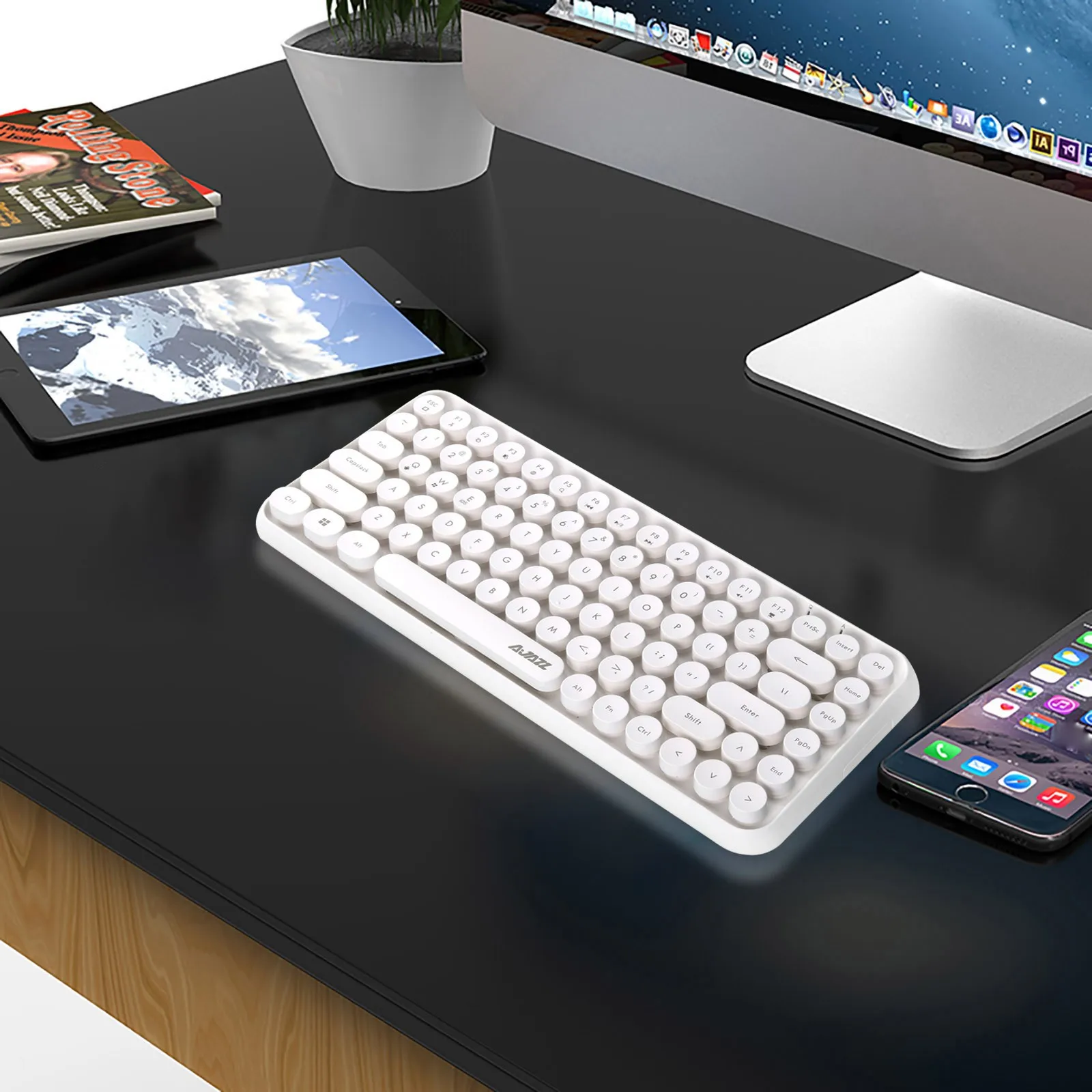 Клавиатура HIPERDEAL Ajazz 308i Bluetooth беспроводная игровая для офиса Классическая с