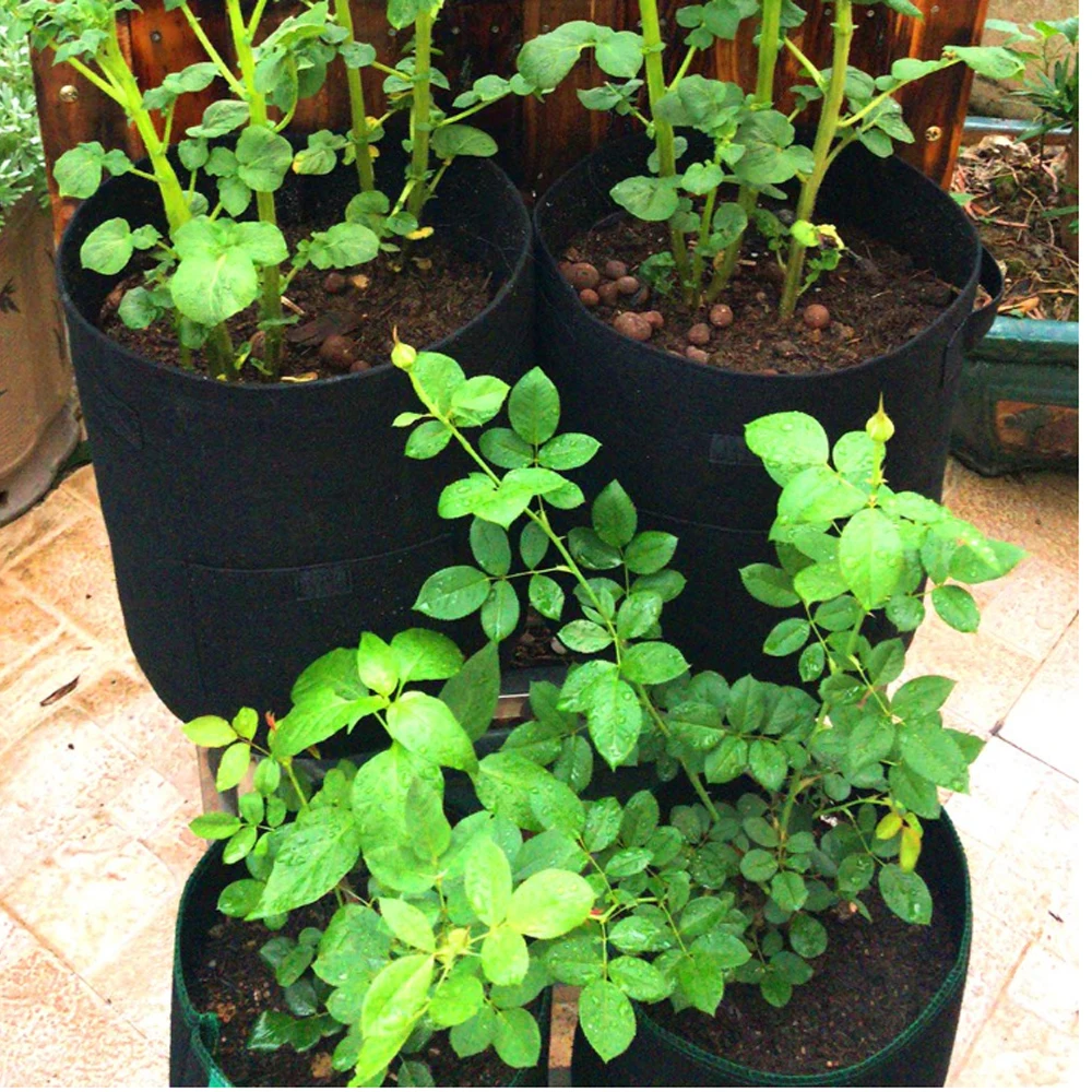 Домашний сад Воздухопроницаемый мешок для картофеля томатов овощей moestuin роста растений Жардин вертикальные садовые мешки для выращивания горшка