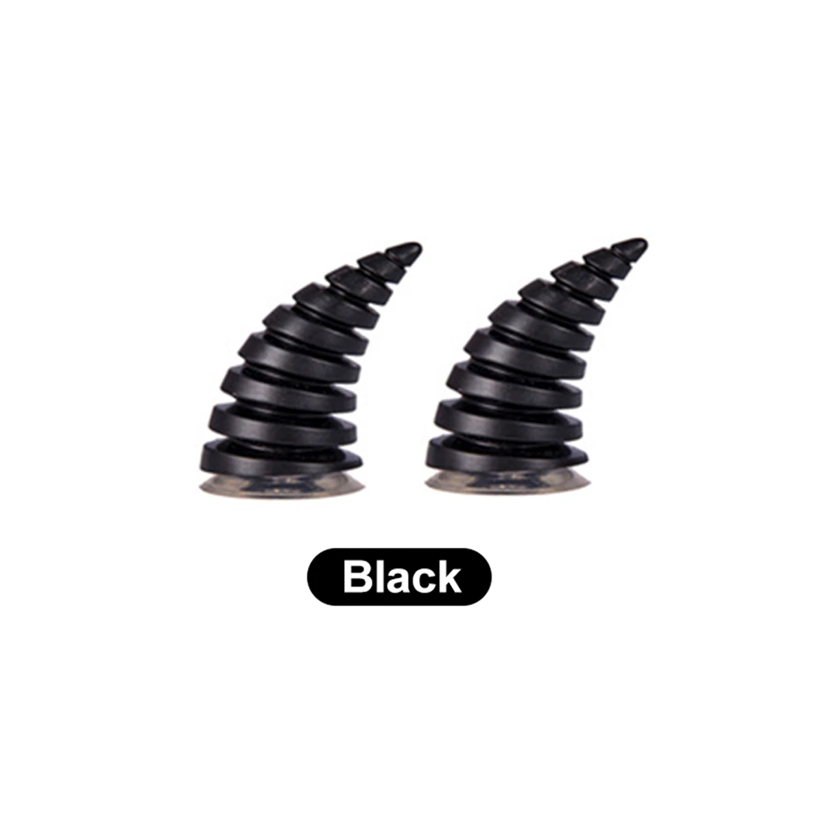 

2PCS Motorcycle Helmet Horn-Shape Sticker Silicone Suction Cup Decor Motocross Off-Road Helme Props Plastic Horn Decoration