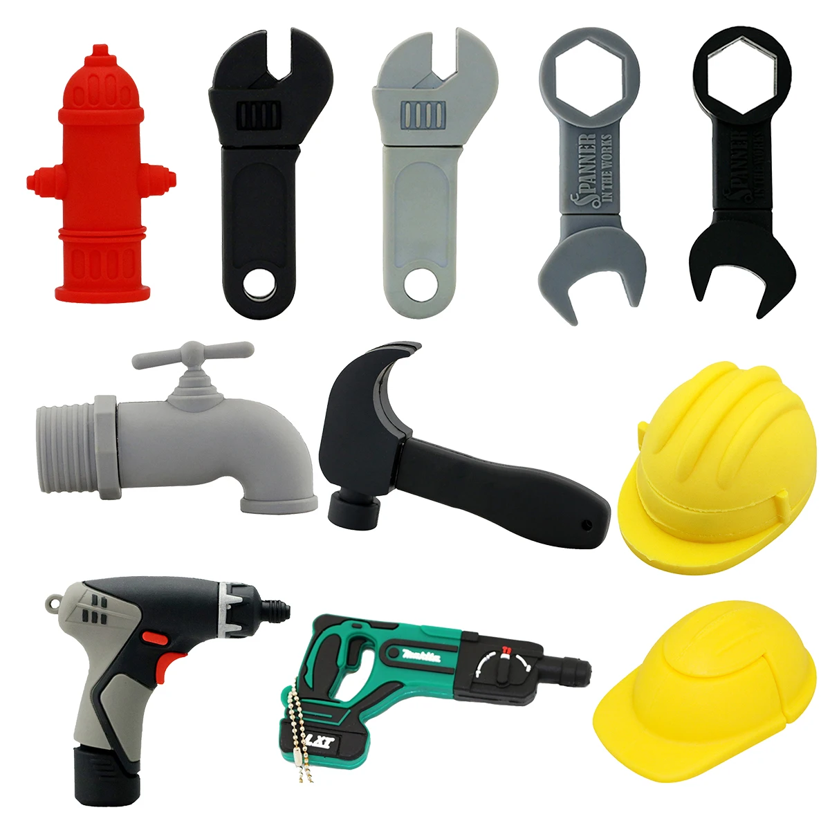 pen drive cartoon werkzeug bohrmaschine usb sticks 16gb 32gb 64gb 128gb 256gb usb sticks hydrantenschlüssel usb stick memory disk free global shi