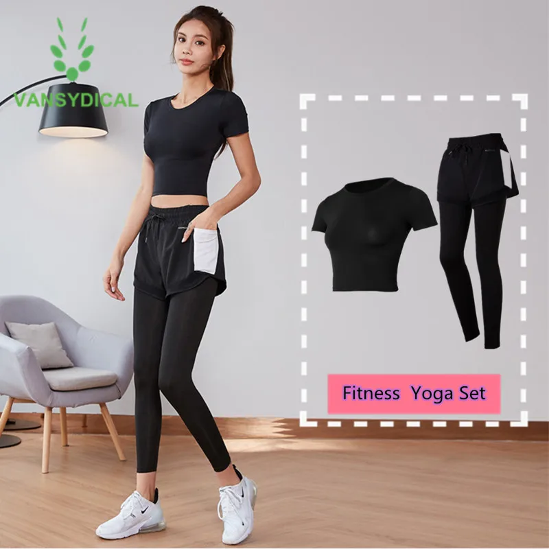 2021 Спортивная одежда для тренировок йоги набор женщин летняя спортивная детей
