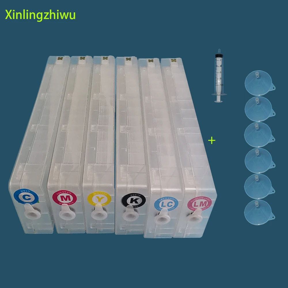 Пустой многоразовый чернильный картридж с однократными ЧИПАМИ T7101 T7106 для