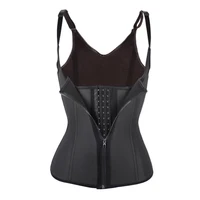 women waist trainer corset femme zipper vest body shaper cincher tank top slimming underwear with strap