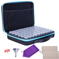 60 bottles diamond painting accessories carry case container storage box diamant painting hand bag plate funnel stickers tools