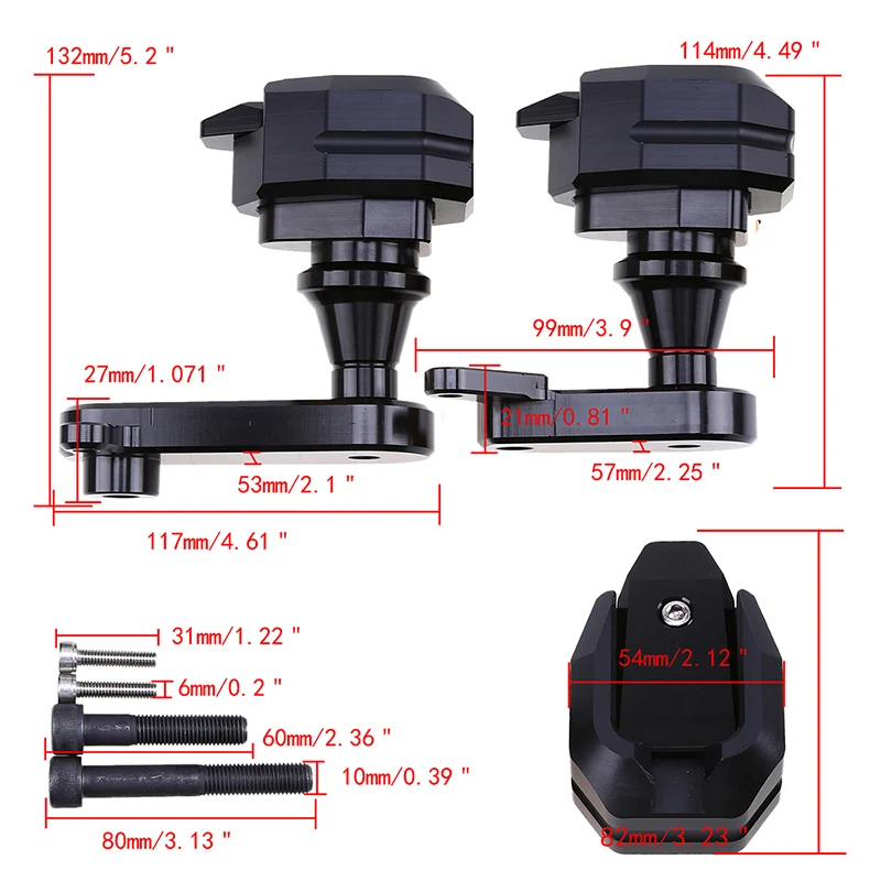 Posbay мотоциклетные рамки ползунки анти Краш колодки подходят для Kawasaki ZX6R 2009 2010 2011