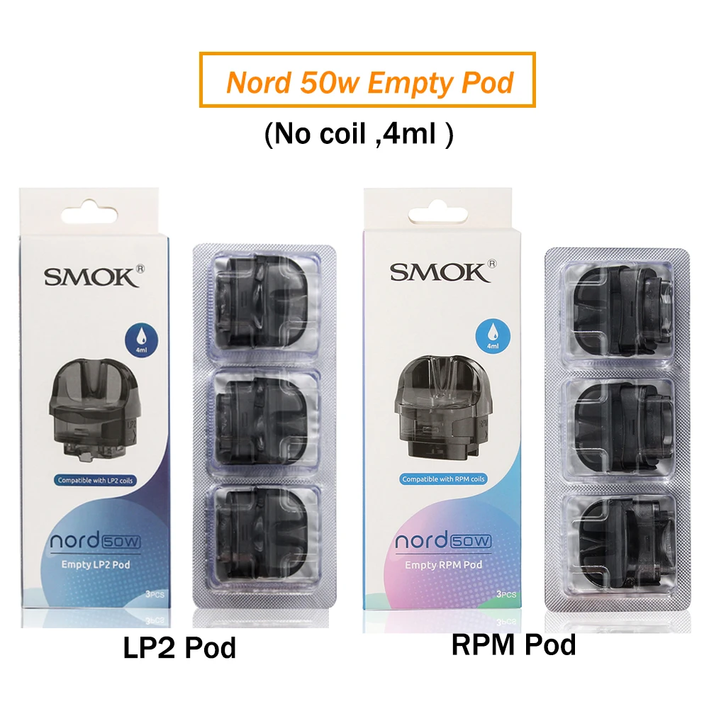 Оригинальный картридж SMOK Nord 2 4 X Запасной 50 Вт атомайзер для электронной сигареты