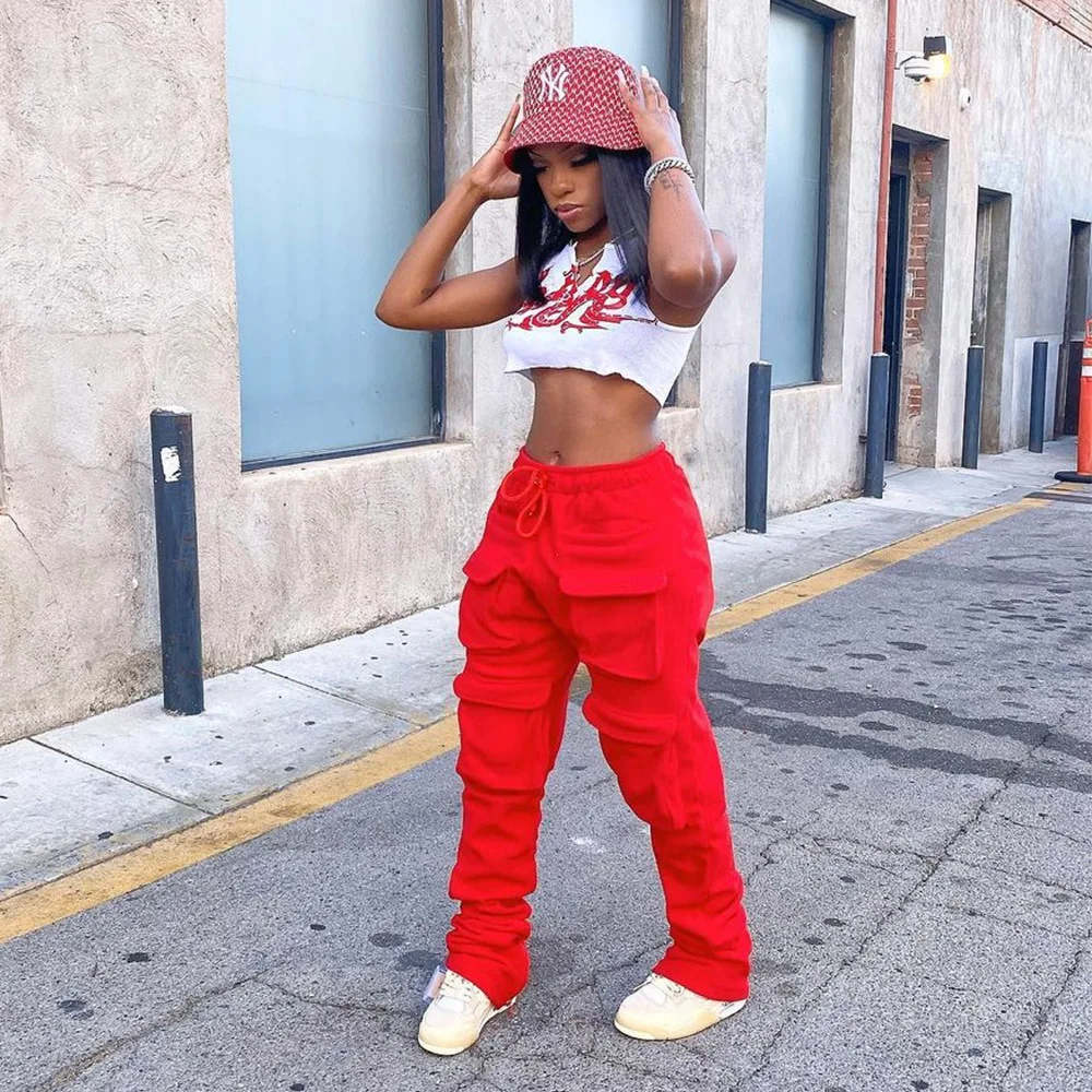 

Echoine High Waist Patchwork Leopard Print Women Pants Harajuku Joggers Wide Leg SweatPants Fleece Trousers Streetwear Korean