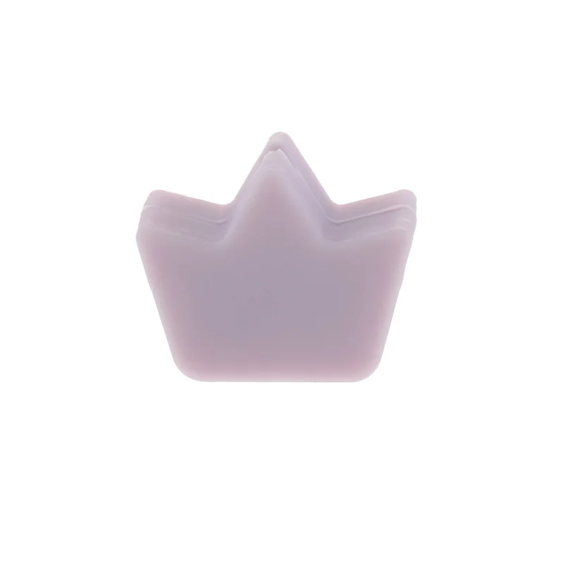 Mini corona de cuentas de silicona para mascar, sin Bpa, mordedor para beb&eacute;, perla, collar de dentici&oacute;n de grado alimenticio, pulsera, regalo para reci&eacute;n nacido, 50 Uds.-3