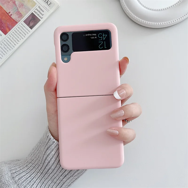 

Candy Color Case for Samsung Z Flip 3 Cover All-inclusive Shockproof Case Flip3 Hard Pc Shell for Galaxy Z Flip 3 Case