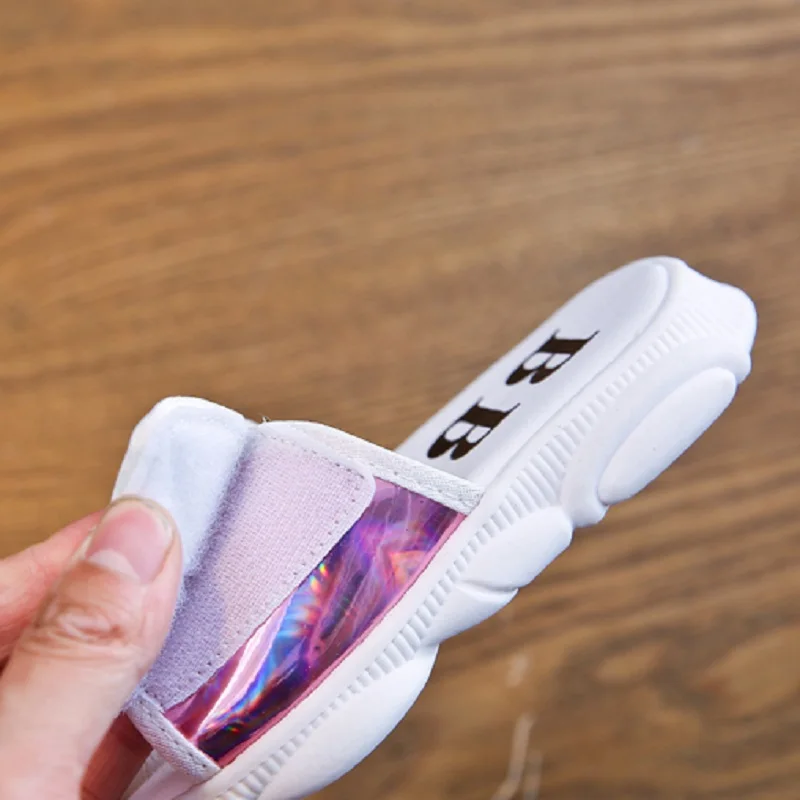 Тапочки для девочек Новинка лета 2020 корейская детская Повседневная широкая