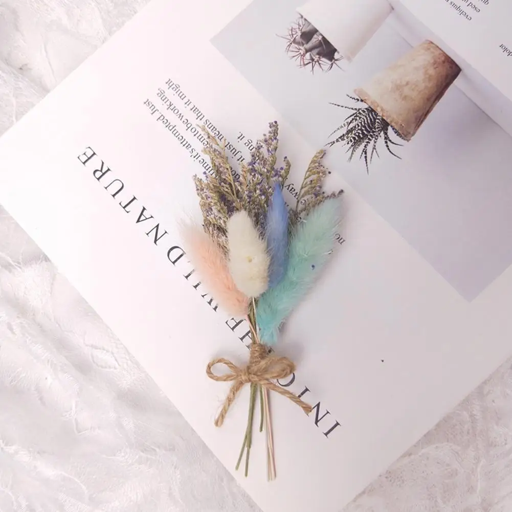 Сушеные мини-цветы букет искусственных натуральных роз Гипсофила сухие цветы