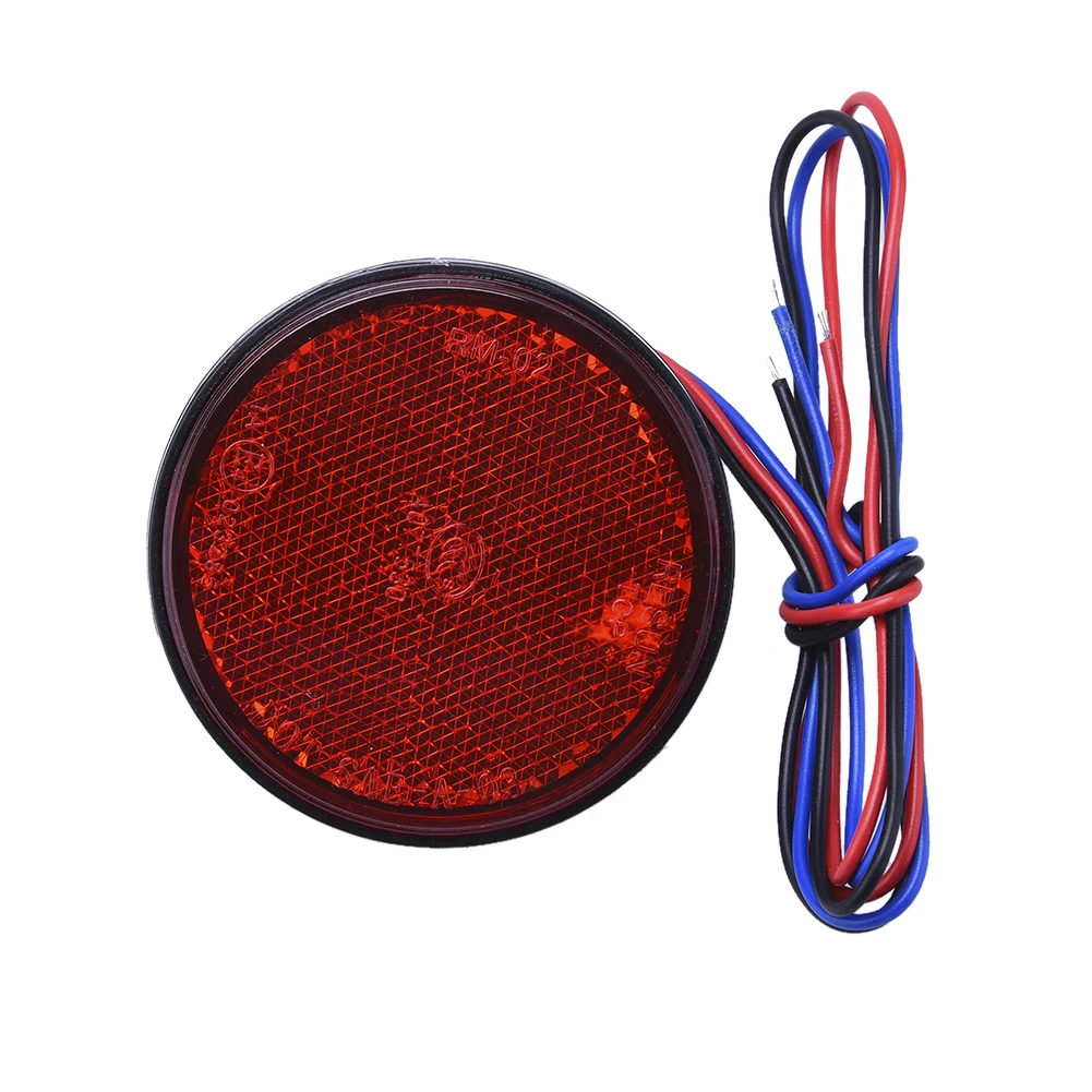 Red 24SMD автомобильные круглые задние фонари ATV светодиодный отражатели боковые сигнальные огни для грузовиков - Цвет: Red