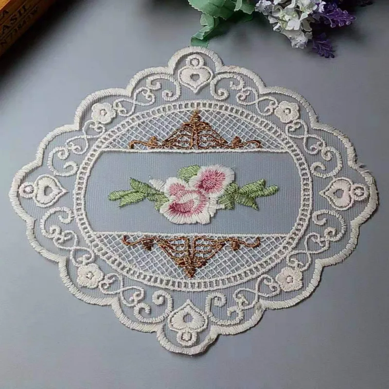 Кружевное цветочное оформление 21*23 см для дивана занавески полотенце кровати
