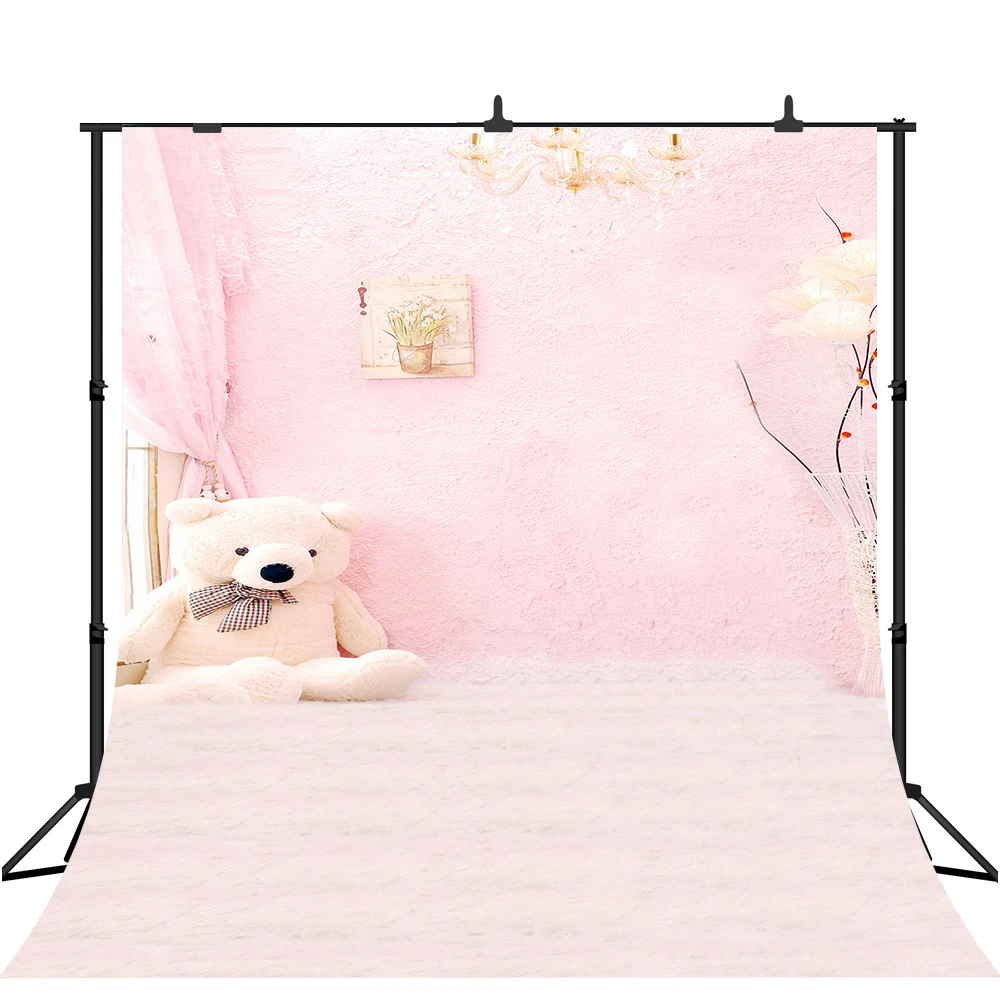 

Фотофон Lyavshi занавеска розовая стена Медведь девочка Новорожденный ребенок портрет помещение сцена фото фон реквизит для студийной съемки