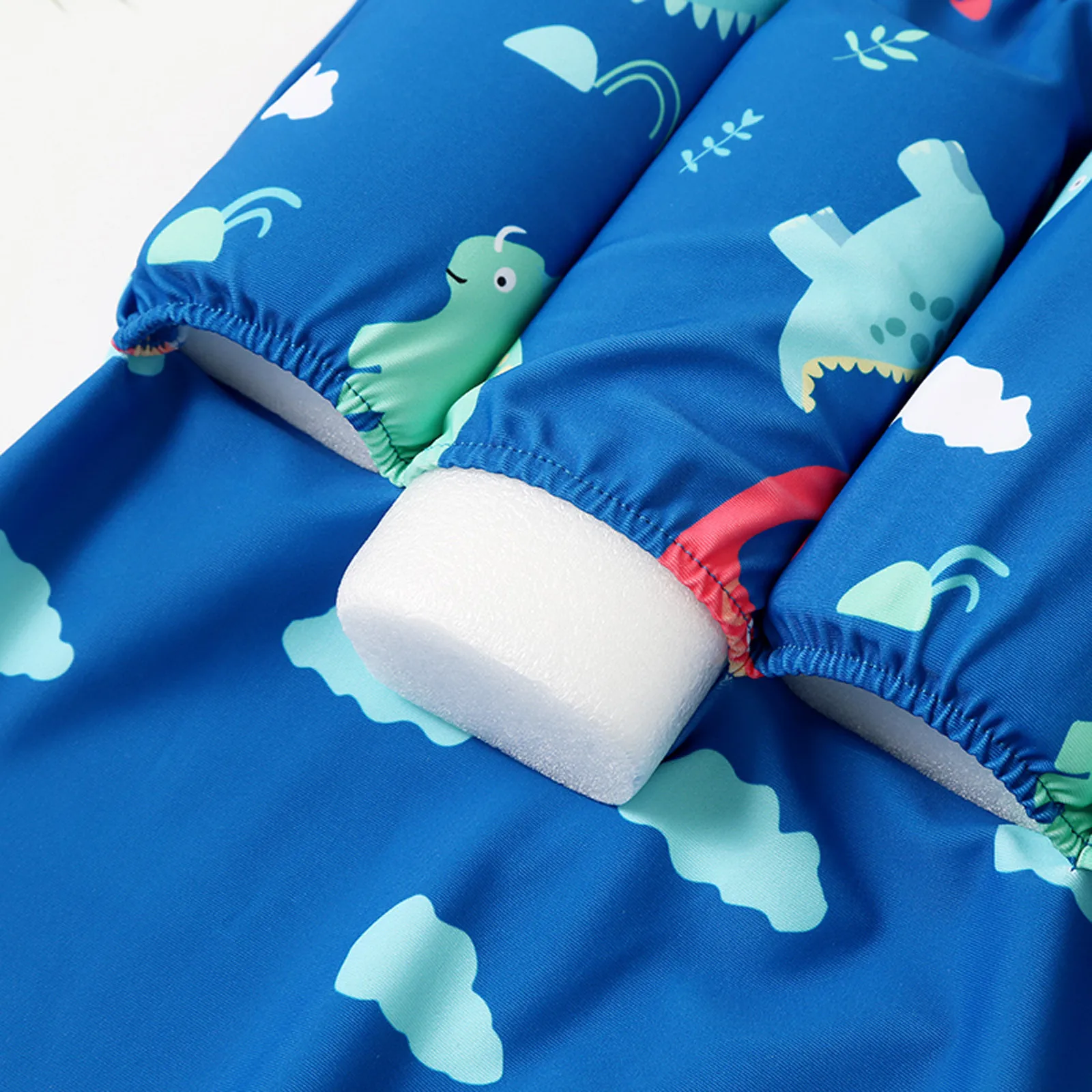 Детский раздельный купальник с мультяшным динозавром съемные плавучие палочки