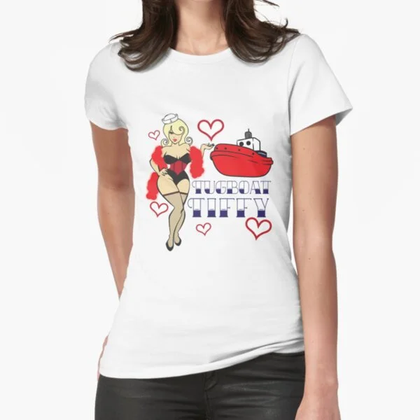 

Tugboat Tiff Boa Design T-Shirt Print Top
