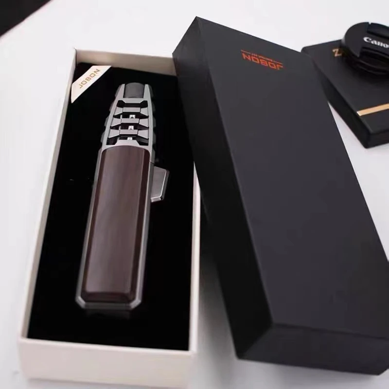 new outdoor gas torches lighter jet turbo windproof kitchen bbq lighter metal butane pen spray gun cigar pipe lighter gadgets free global shipping