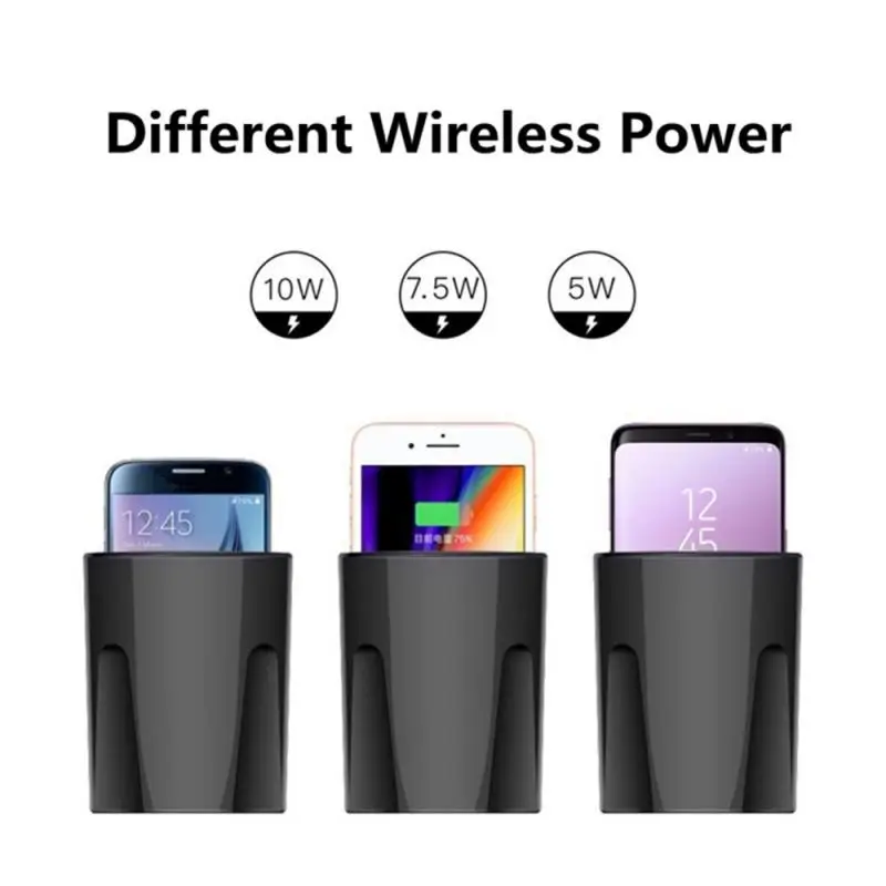 

10W Car Draadloze Oplader Cup Met USB Uitgang Voor IPhone XS MAX/XR/X/8 SAMSUNG Galaxy S9/S8/S7/S6/Note8/Note5