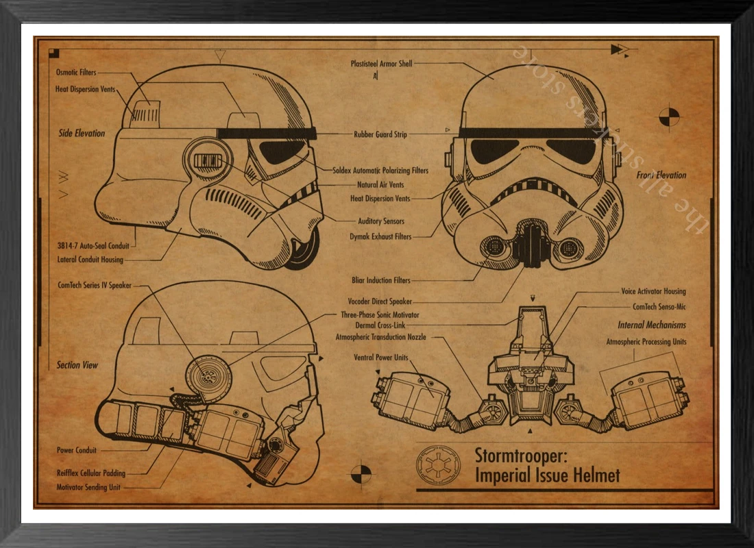 Звезда Плакат войны Робот R2-D2 Звездный Разрушитель плакат для кафе бар Домашний Декор Ретро Крафт обои - Цвет: 2