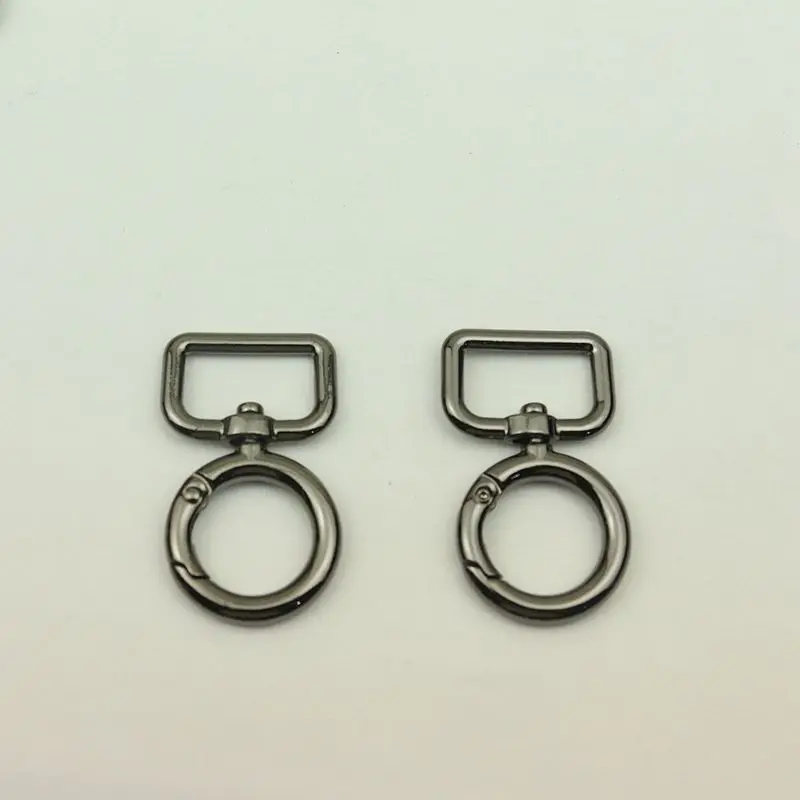 20pcs 19mm Openable O Rings Metal Hook Buckles for Bag Strap Snap Clip Trigger Spring Ring Dog Collar Keychain DIY Accessories