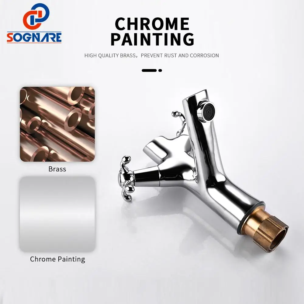 SOGANRE смесители для умывальника Элегантный смеситель горячей и холодной воды