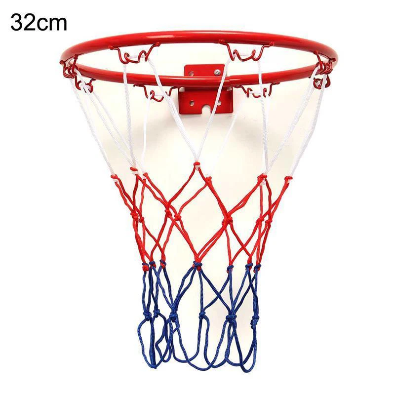 

1pc 32cm/12.6 Basketball Rim Net Wall Mount Hanging Hoop Rim Net Sports Netting Indoor Outdoor Play Goal Sports Equipment