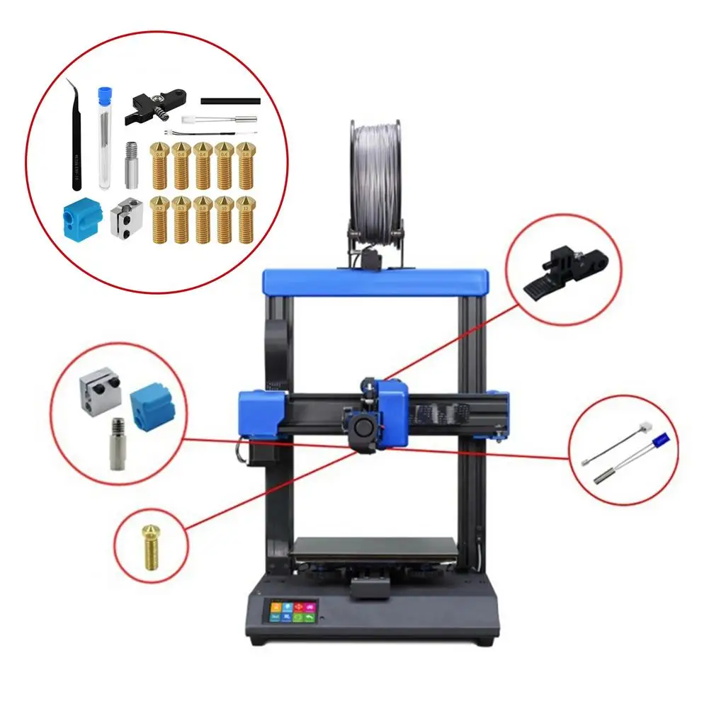 Набор нагревательных труб для 3D-принтера Sidewinder X1 Genius Nozzle Hotend Silicone Sleeve - купить по