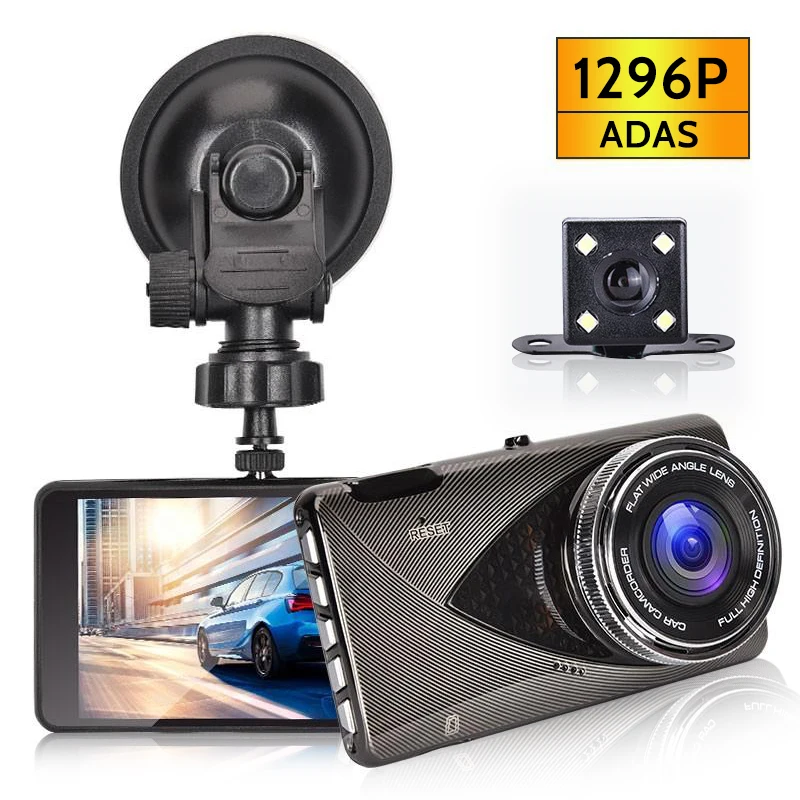 Ультратонкая видеорегистратор ADAS 1296P HD с ночным видением автомобильная камера