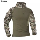 Новая камуфляжная рубашка ESDY, армейская Военная Униформа США, майка-карго, для страйкбола, пейнтбола, тактическая хлопковая одежда, 9 цветов, топы