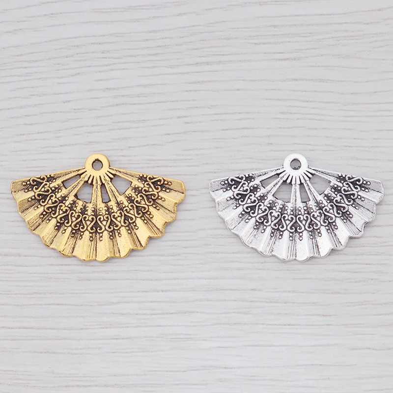 50 тибетских серебряных/золотых цветов китайский веер 3D фотоэлемент для