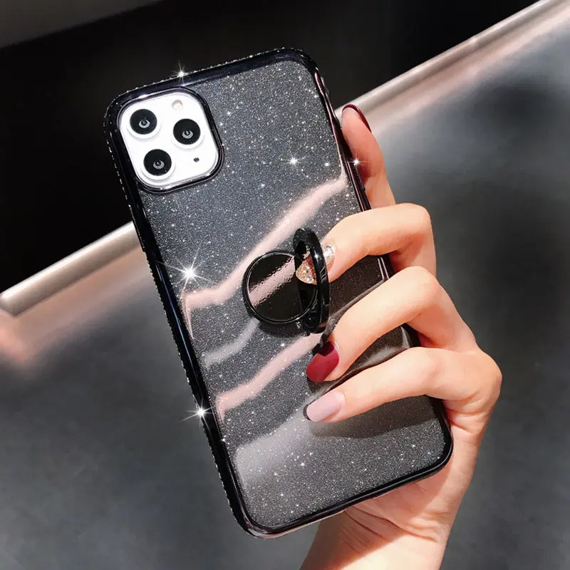 Lovebay чехол для телефона с бриллиантовым кольцом и держателем iPhone 11 Pro 7 8 6 6s Plus X XR XS