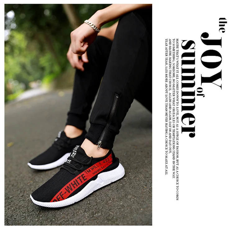 Autumn New Style Men Shoes Fashion Casual Mesh Shoes Stylish Rubber Shoes Sneakers Low Top Breathable Korean-style Running