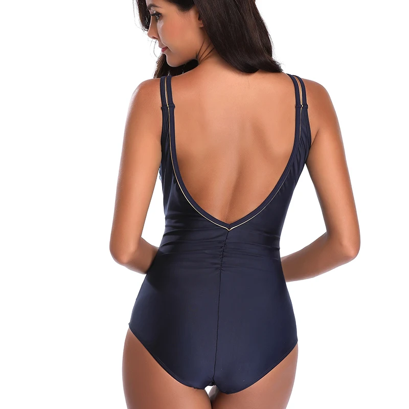 Женский слитный купальник с V образным вырезом модель 2020 года| |