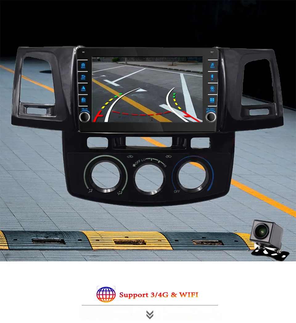 

Car Auto Radio For Toyota Fortuner HILUX Revo Vigo 2008 - 2012 2013 2014 Android Multimedia Player Navigation GPS DVD Head Unit