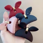 Корейская Милая большая заколка для волос с бантиком, заколка для волос, однотонный матовый кролик, заколки кошачьи ушки, женские аксессуары для волос