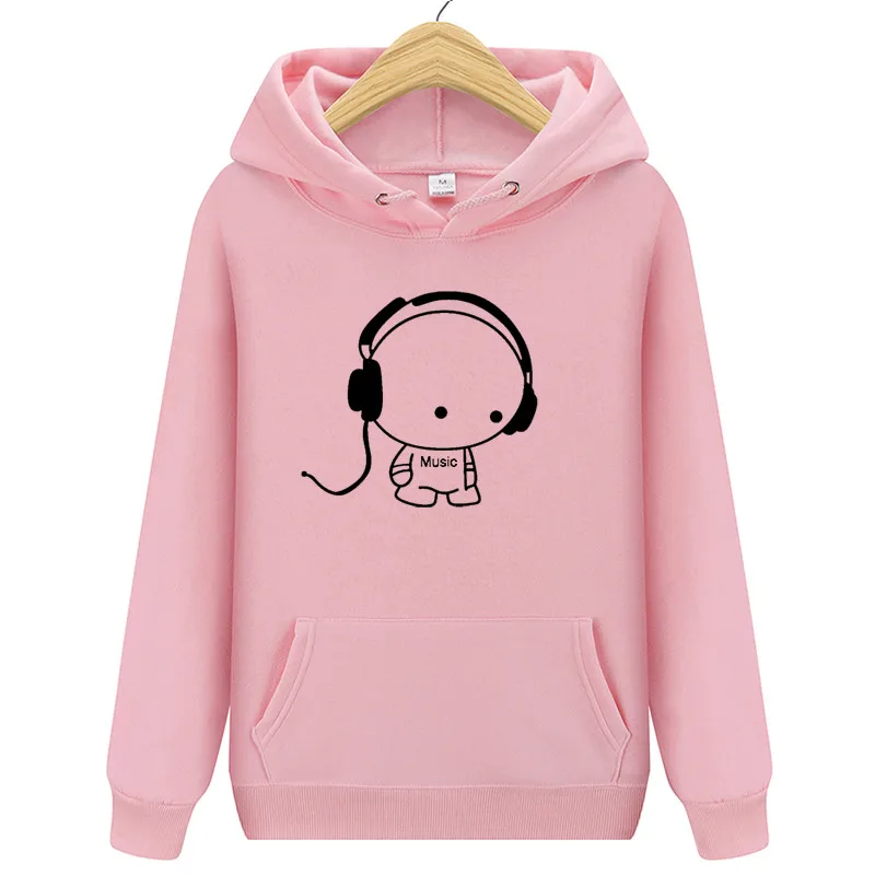 Женская толстовка с длинным рукавом толстовки принтом свободная капюшоном