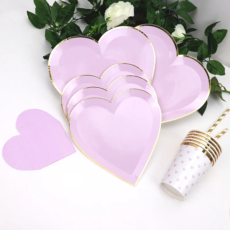 65 шт./лот фиолетовые вечерние одноразовые столовые приборы бумажная тарелка в