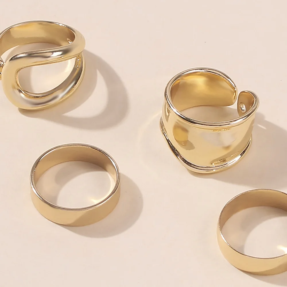 

Fashion New Products Woman Ring Set Temperament Hand Jewelry Opening Adjustable Hip Hop Best Gift R0270