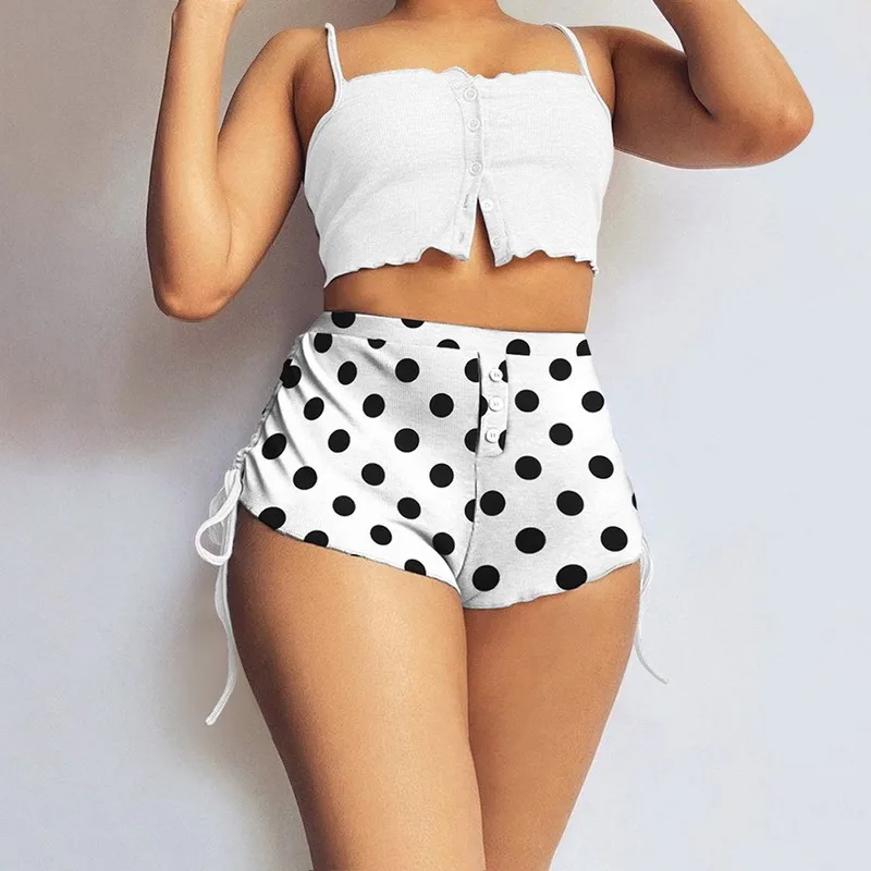 

High Waist Sexy Short Pants Women 2021 Summer Leopard Print Drawstring Sports Hot Pants Fashion Casual Shorts Female Clothing