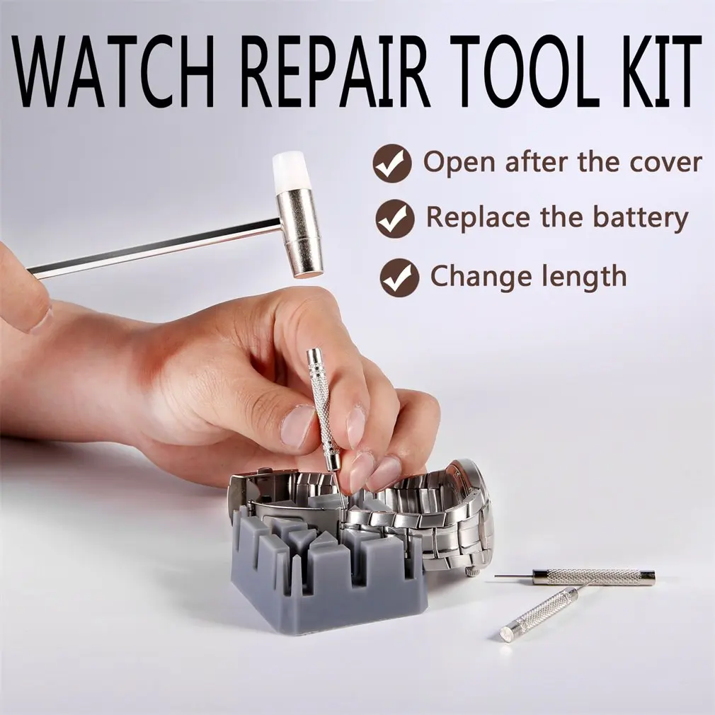 

16 Sets Repair Table Tools Watch Repair Kit Professional Practical Multi-function Tool-Clock Plastic Packaging With Hook