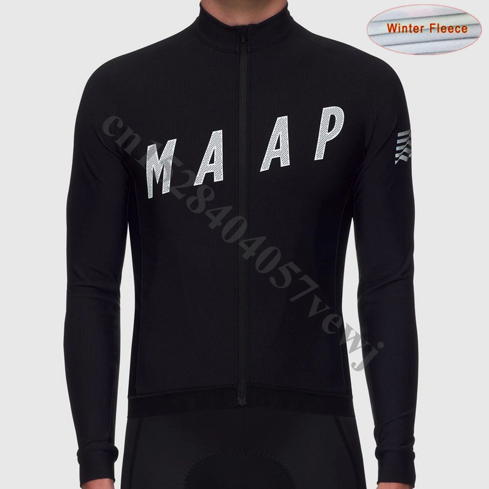 MAAP зимние термофлисовые велосипедные футболки с длинным рукавом Ropa Ciclismo MTB