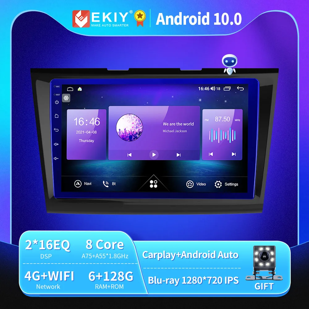 

EKIY Android 10 Car Radio For Ford Taurus 2015-2019 Autoradio Blu-ray 1280*720 IPS/QLED Multimedia Player Navigation GPS No 2Din