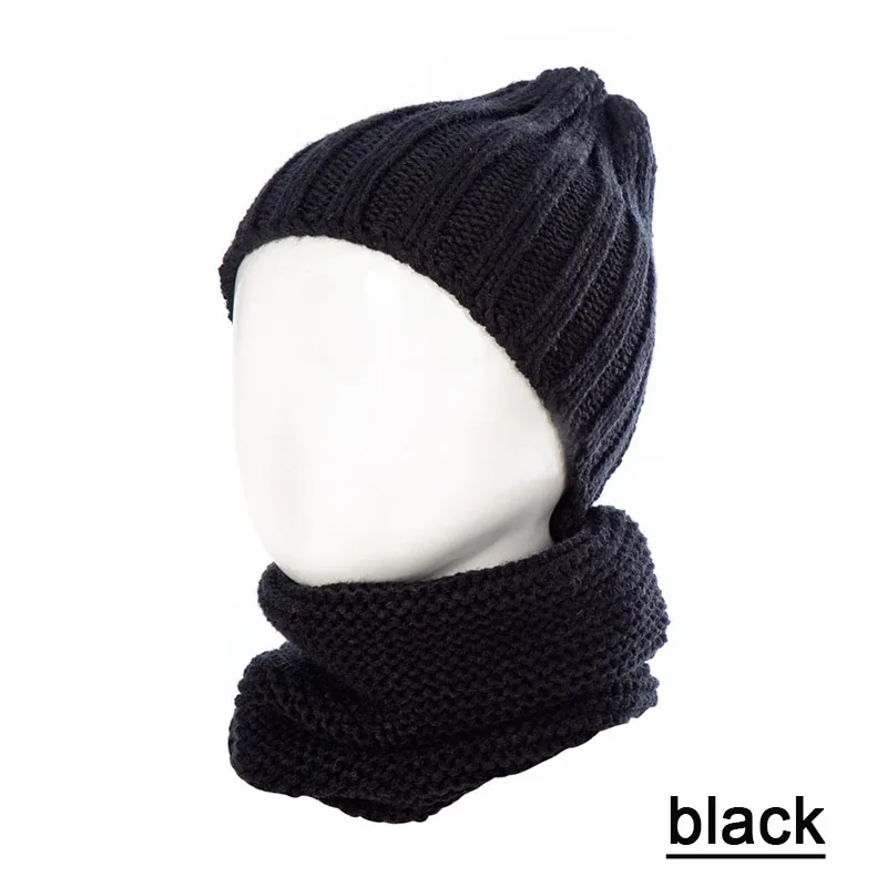 black YEABIU/Новые модные милые теплые шляпки на осень и зиму для мальчиков и девочек, универсальная хлопковая Вязаная Мягкая вязаная шапка для ребенка, шапки - Цвет: black