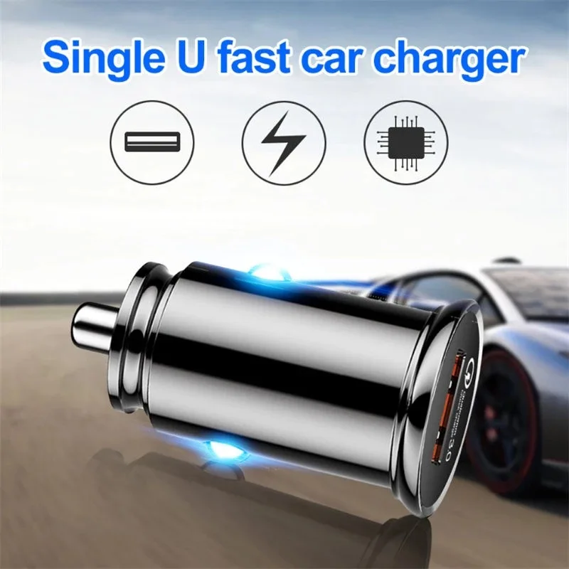 

For iPhone Xiaomi Mobile Phone CMAOS USB Car Charger Quick Charge 4.0 QC4.0 QC3.0 QC SCP 5A PD Type C 30W Fast Car USB Charger