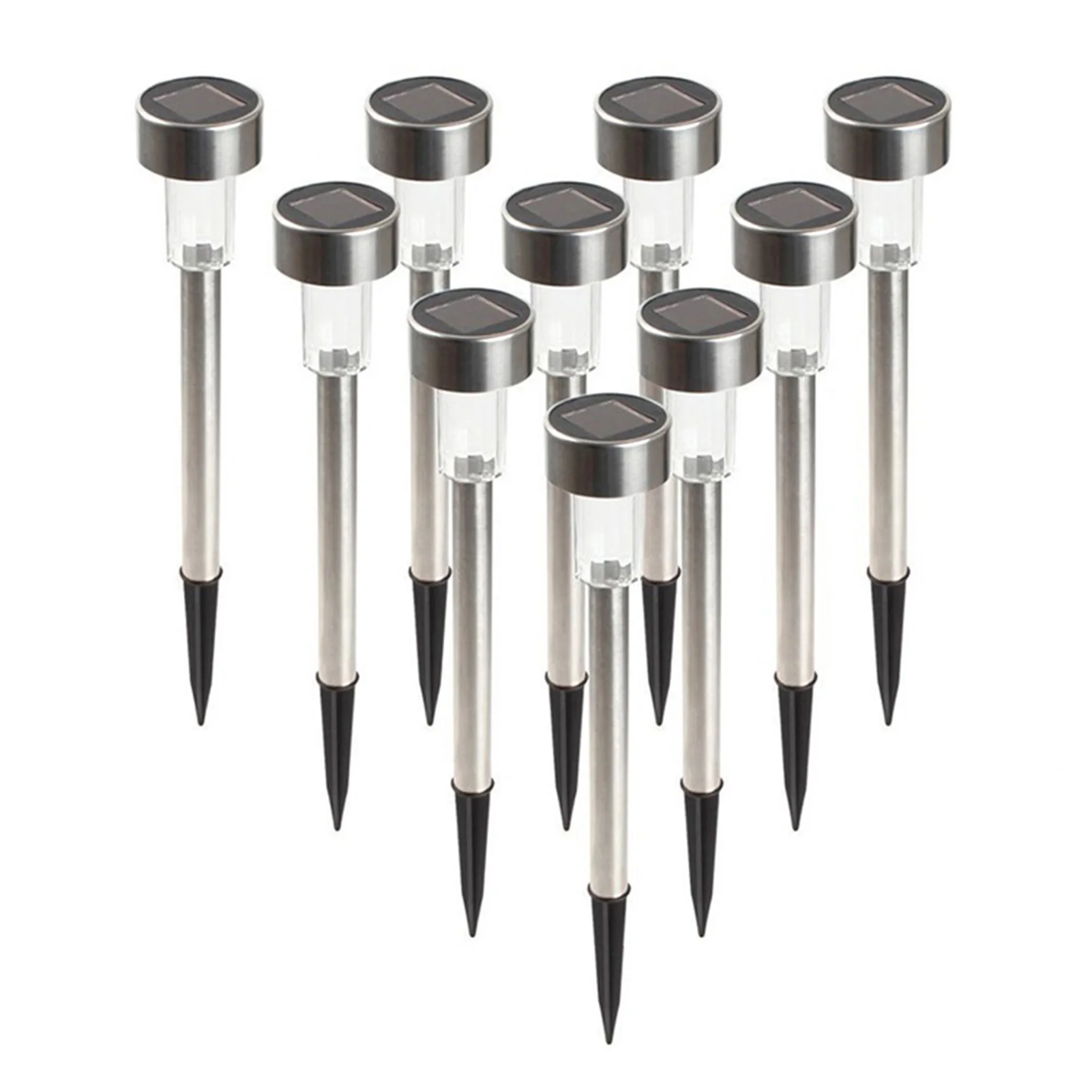 

10pcs Stainless Steel Led Solar Lawn Light Garden Path Lawn Decking Light Waterproof Solar Lawn Lamps Outdoor Landscape Lighting