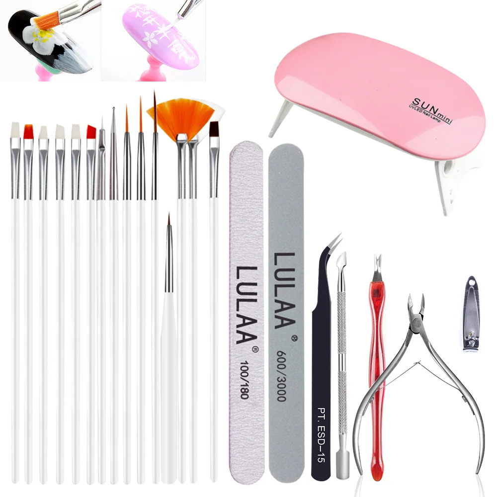 Набор инструментов для маникюра макияж кисть ногтей мышь лампа световой терапии