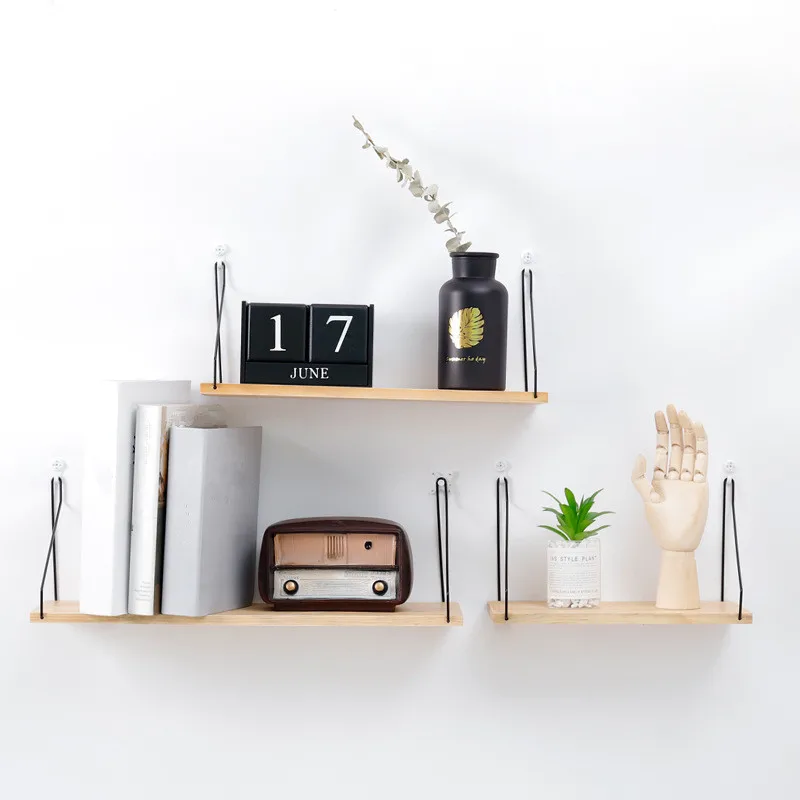 Деревянная полка для хранения настенная украшение дома гостиной